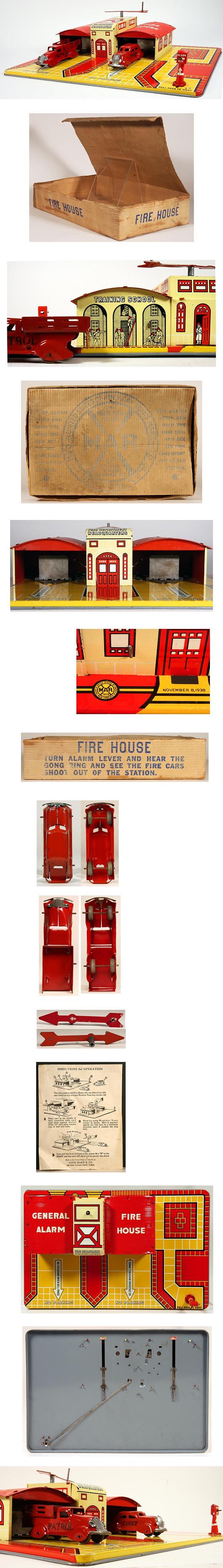 1938 Marx, General Alarm Fire House in Original Box